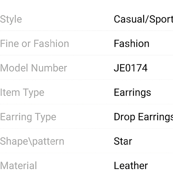 American print leather teardrop earrings with silver hooks & rubber backs. - Picture 3 of 3